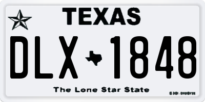 TX license plate DLX1848