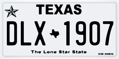 TX license plate DLX1907