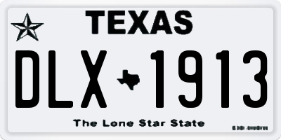 TX license plate DLX1913