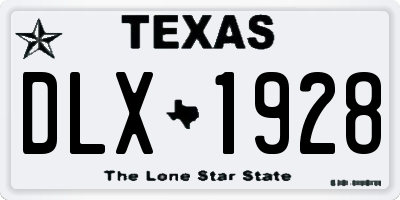 TX license plate DLX1928