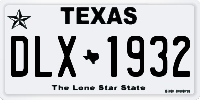 TX license plate DLX1932