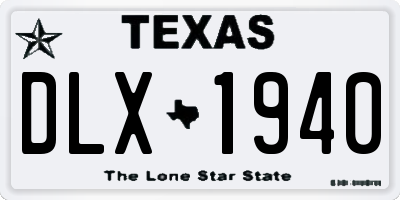 TX license plate DLX1940