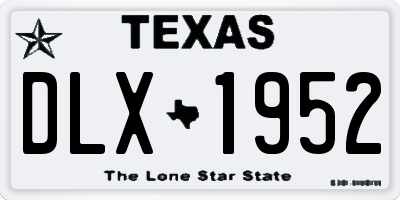 TX license plate DLX1952