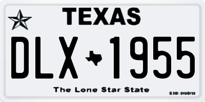 TX license plate DLX1955