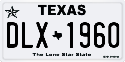 TX license plate DLX1960