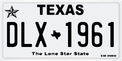 TX license plate DLX1961