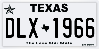 TX license plate DLX1966