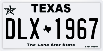 TX license plate DLX1967