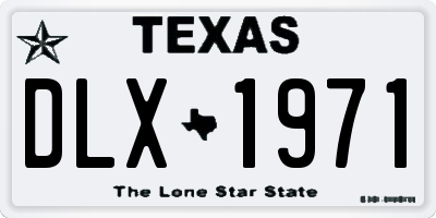 TX license plate DLX1971