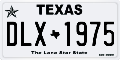 TX license plate DLX1975