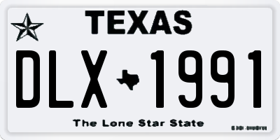 TX license plate DLX1991