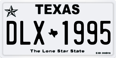 TX license plate DLX1995