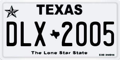 TX license plate DLX2005