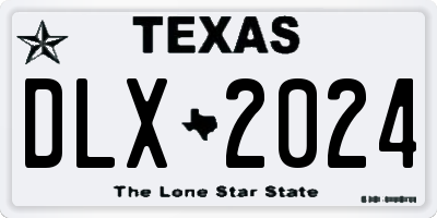 TX license plate DLX2024