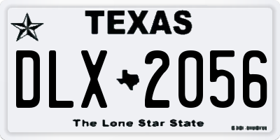 TX license plate DLX2056