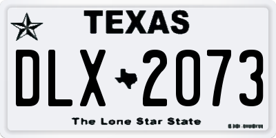 TX license plate DLX2073