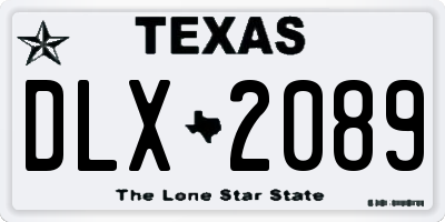 TX license plate DLX2089