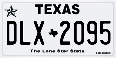 TX license plate DLX2095