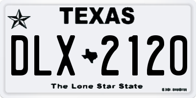 TX license plate DLX2120