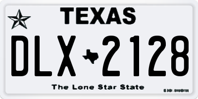 TX license plate DLX2128