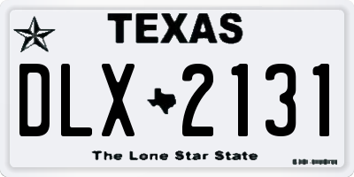 TX license plate DLX2131