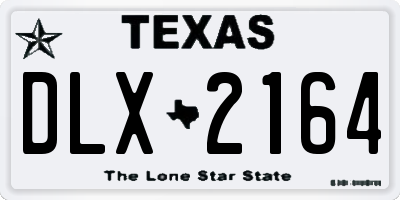 TX license plate DLX2164