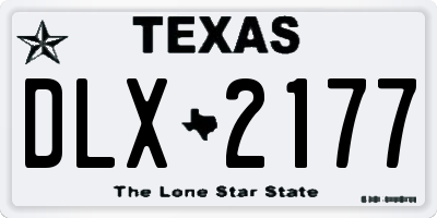 TX license plate DLX2177