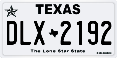 TX license plate DLX2192