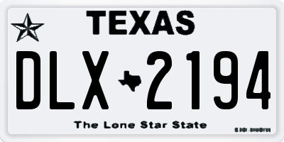 TX license plate DLX2194