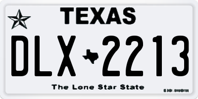 TX license plate DLX2213