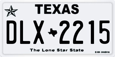 TX license plate DLX2215