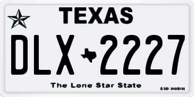 TX license plate DLX2227