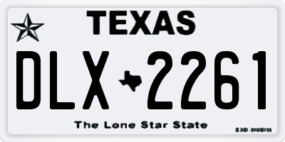 TX license plate DLX2261