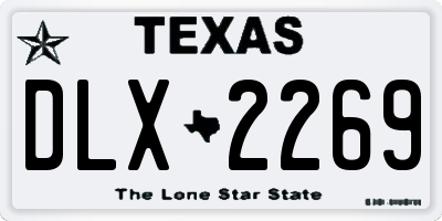 TX license plate DLX2269