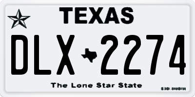 TX license plate DLX2274