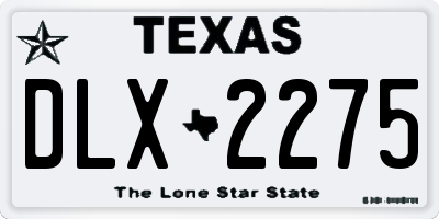 TX license plate DLX2275