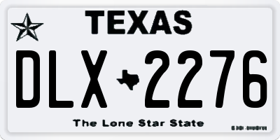 TX license plate DLX2276