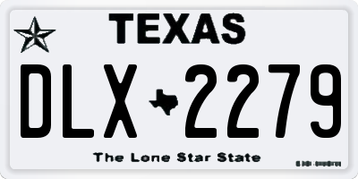 TX license plate DLX2279