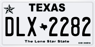 TX license plate DLX2282