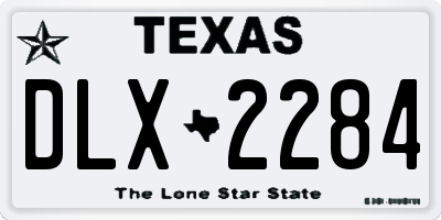 TX license plate DLX2284