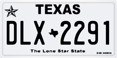 TX license plate DLX2291