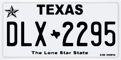 TX license plate DLX2295