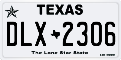 TX license plate DLX2306