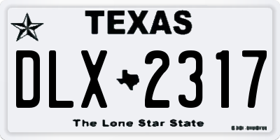 TX license plate DLX2317