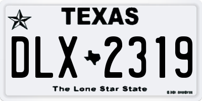 TX license plate DLX2319