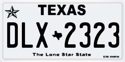 TX license plate DLX2323