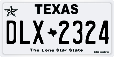 TX license plate DLX2324