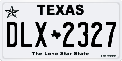 TX license plate DLX2327