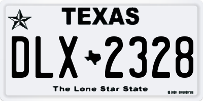 TX license plate DLX2328