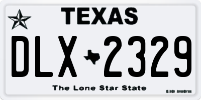 TX license plate DLX2329